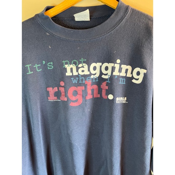 Vintage Girls With‎ Attitude Crewneck Sweatshirt - Womens XL - Picture 3 of 5